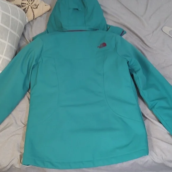 The North Face Women's Teal and Purple Ski Jacket